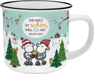 Kaffee Tasse Kaffeebecher 35cl Geschenk Weihnachtstasse Sheepworld WELT 74408
