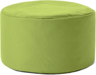 Lumaland Indoor Outdoor Sitzhocker 25 x 45 cm - Runder Sitzpouf, Sitzsack Zubehör, Rundhocker, Bean Bag Pouf - Wasserabweisend - Pflegeleicht - ideal für Kinder und Erwachsene - Grün