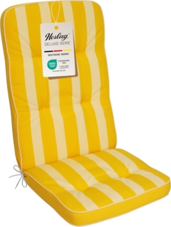 Herlag Hochlehnerauflage Tilly, (1 St), Gartenmöbelauflage 123x50x7cm Blockstreifen Gelb-Gestreift 1 Stück