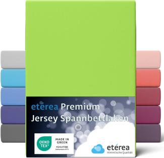 etérea Premium Jersey Spannbettlaken Apfelgrün 180x200 - 200x200 cm