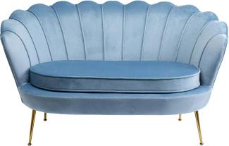 Kare Water Lily 2-Sitzer Aqua Sofa, Holzwerkstoff, Hellblau, 76x132x75cm