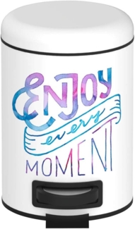 Wenko 22738100 Kosmetik Treteimer Enjoy - Kosmetikeimer, Mülleimer mit Tretmechanismus, Fassungsvermögen 3 L, Stahl, 17 x 25 x 22,5 cm