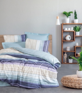 Ranforce Doppel-Bettbezug-Set (DE), 'Fonte', Minze