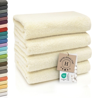 ZOLLNER Handtücher, Walkfrottier (4-St), 50x100 cm, 100% Baumwolle, alle Farben bis 95°C waschbar