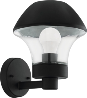 LED Wandleuchte, schwarz, Glas klar, Appsteuerung VERLUCCA-C