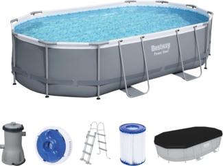 Bestway Power Stahlrahmen-Pool Set 488x305x107 cm 92818