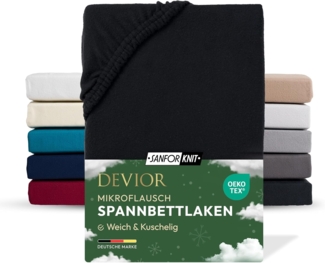 Devior Spannbettlaken Spannbetttuch Bettlaken Winter Flausch Warm Leintuch, Fleece, Gummizug: Rundumgummizug, Matratzen Bezug bis 22cm Matratzenhöhe Kuschelig Flauschig