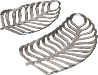 Schmuckschale AMNISOS 2er Set Gefärbt Silber