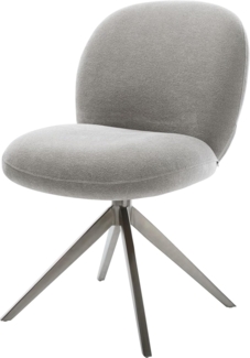 Drehstuhl Nube-Flex Strukturstoff Soft Grau Kreuzgestell breit Graphit 360° drehbar Wippfunktion Taschenfederkern