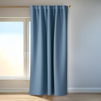 Homing Verdeckter Schlaufenschal Galdin 140x245 cm taubenblau Vorhang Wohnzimmer