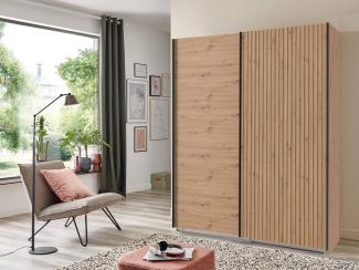 Schwebetürenschrank >Andorra< in Artisan Eiche - 200x216x65cm (BxHxT)