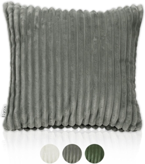 Lycce Dekokissen Kissenbezug Deluxe aus extra breitem, flauschigem Cordstoff 50x50 cm
