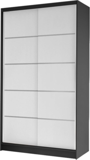 Schiebetürenschrank Camtalo IV (Farbe: Schwarz / Weiß)