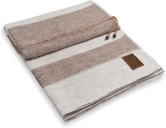 Knit Factory Roxx Decke 160x130 cm Gestreift Beige