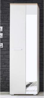 Garderobenschrank >Greifswald< in Weiß - 60x198x38cm (BxHxT)