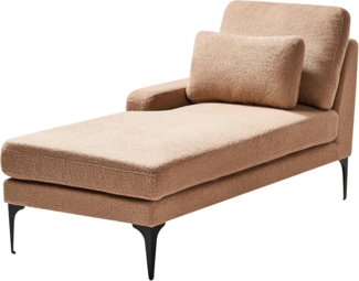 Chaiselongue Bouclé sandbeige rechtsseitig EWRON