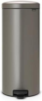 Brabantia Newicon Treteimer, Mülleimer, Abfalleimer, Platinum, 30 L, 114441