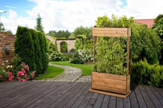 Home & Garden 301970108-HE Hochbeet mit Seilrankhilfen H145cm B50cm aus Holz