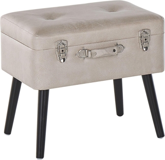 Hocker beige Kunstleder MALLARD