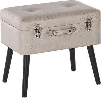 Hocker beige Kunstleder MALLARD