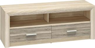 Lowboard "Castel" TV-Unterschrank 138cm Sonoma Eiche hell Trüffel MDF