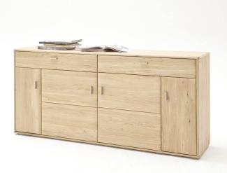 Sideboard Torrent 2 Eiche bianco massiv 184 x 89 x 45 cm Anrichte Schrank