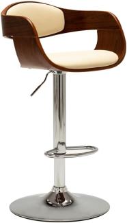 vidaXL Barhocker Creme Bugholz und Kunstleder [283118]