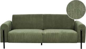 3-Sitzer Sofa Cord olivgrün ASKIM