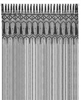 Cozyor Türvorhang Makramee 132x200 cm Boho Vorhang Fenstervorhang Raumteiler, Schlaufen (1 St), Baumwolle, schwarz Eclipse, Wandteppich Wandbehang Raumtrenner handgemacht