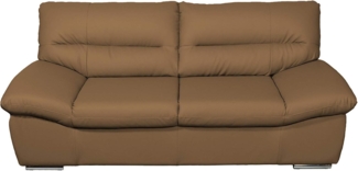 Mivano 2er-Ledersofa William / 2-Sitzer Sofa in Echtleder und modernem Design / 198 x 87 x 100 / Leder braun