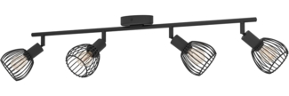 Eglo 4er Spot Sonnino schwarz 78 x 10 cm E14