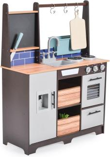 Moni Kinderküche Toskana 7265 Holz 95 cm hoch Spülbecken Backofen Lebensmittel braun