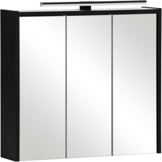 Schildmeyer Spiegelschrank Emmik 159507, schwarzmatt, 65 x 16 x 62,7 cm