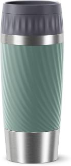 EMSA 'Travel Mug Easy Twist' Isolierbecher, Edelstahl/Silikon, petrol, 360 ml