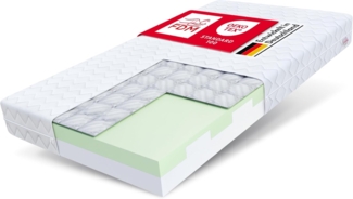 Kindermatratze 60x120 Bett Matratze PAULO 9 Zonen Kaltschaum H3 HR Buchweizen H3 16cm