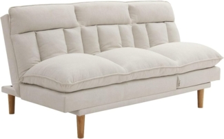 Vente-unique - 3-Sitzer-Schlafsofa Clic-Clac - Stoff - Beige - PALOBU