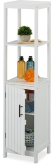 relaxdays Midischrank Weißer Badezimmerschrank