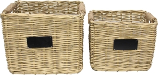 Pflanzkorb Weiden-Chic 2er Set Box Aufbewahrungskorb Schale Korb Aufbewahrung