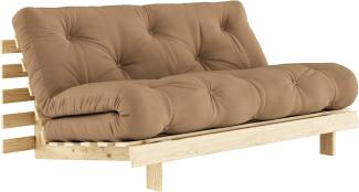 Schlafsofa ROOTS 160 cm Polster MOCCA Ausziehsofa Gestell Kiefer