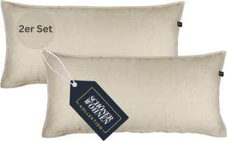 SCHÖNER WOHNEN-Kollektion Bettwäsche PLAIN Satin Bettwäsche, Baumwolle, 2 teilig, 40 x 80 cm 2er Pack in Beige