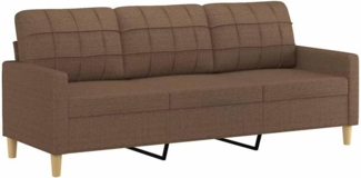 vidaXL 3-Sitzer-Sofa Braun 180 cm Stoff 359102