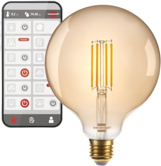 Brennenstuhl WiFi Filament LED Lampe Globe EEK F