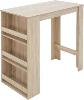 Bartisch mit 3-stufigem Regal 117 x 106 x 57 cm Sonoma-Eiche aus Holz ML-Design