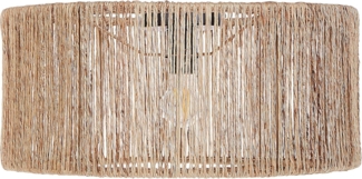 'Sewa' Deckenleuchte Trommelform, Jute naturfarben, 50 x 50 x 22 cm