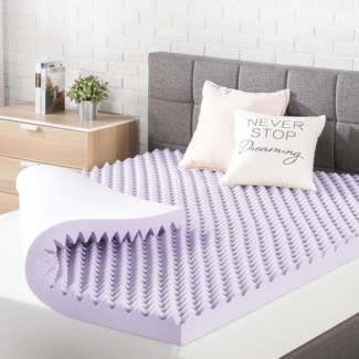 Best Price Mattress Matratzenauflage aus Memory-Schaum, 7,6 cm, mit beruhigendem Lavendel-Infusion, CertiPUR-US-Zertifiziert, Queen