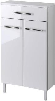 Midischrank UDINE-03, Hochglanz weiß, B x H x T ca. : 50 x 79 x 20 cm