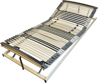Ergonomischer 7-Zonen Lattenrost - 130x200 cm - fertig montiert - 44 Leisten - Kopf- und Fußteil verstellbar - Holmabsenkung für Schulter und Becken - 130x200 cm
