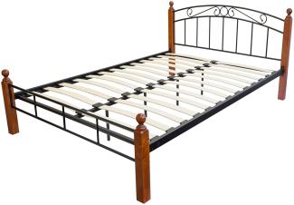 Metallbett inkl. Lattenrost 180x200 schwarz