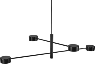 Nordlux Esszimmerleuchten Clyde Länge 89, Schwarz, Kunststoff, Metall, 2010803003