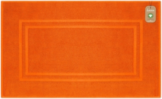 Lavea Badematte Bali, Höhe 3 mm, rutschhemmend, beidseitig nutzbar, strapazierfähig, fußbodenheizungsgeeignet, waschbar, schnell trocknend, Bio-Baumwolle, rechteckig, hochwertiger und nachhaltiger Premium Duschvorleger – saugstarke Faser